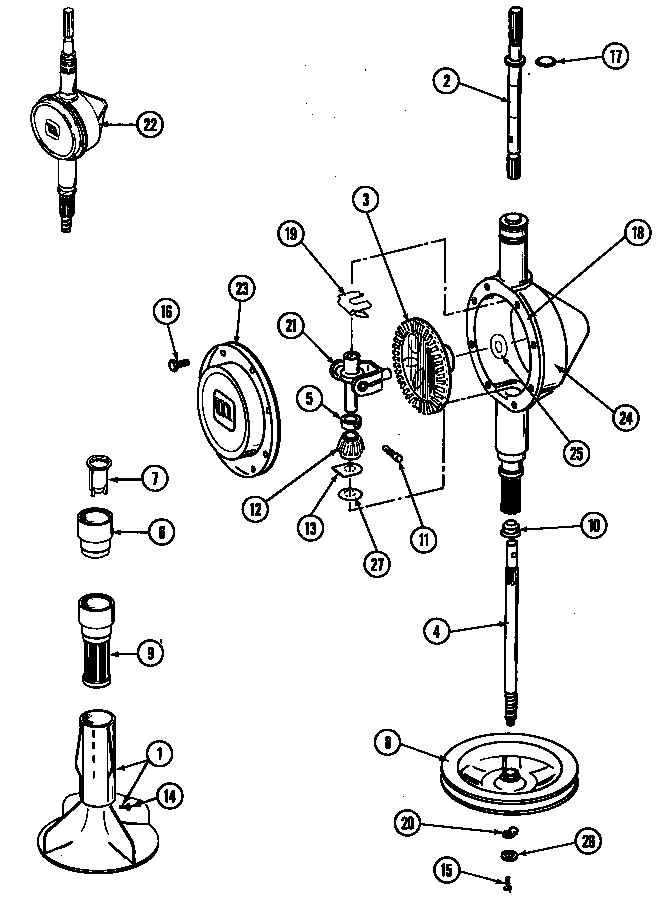 Maytag LAT9200BAM transmission (wht/wht & alm/alm) (lat9200bae) (lat9200bam) (lat9200bbe) (lat9200bbm) diagram