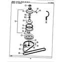 Maytag LAT9700ABL clutch, brake & belts diagram
