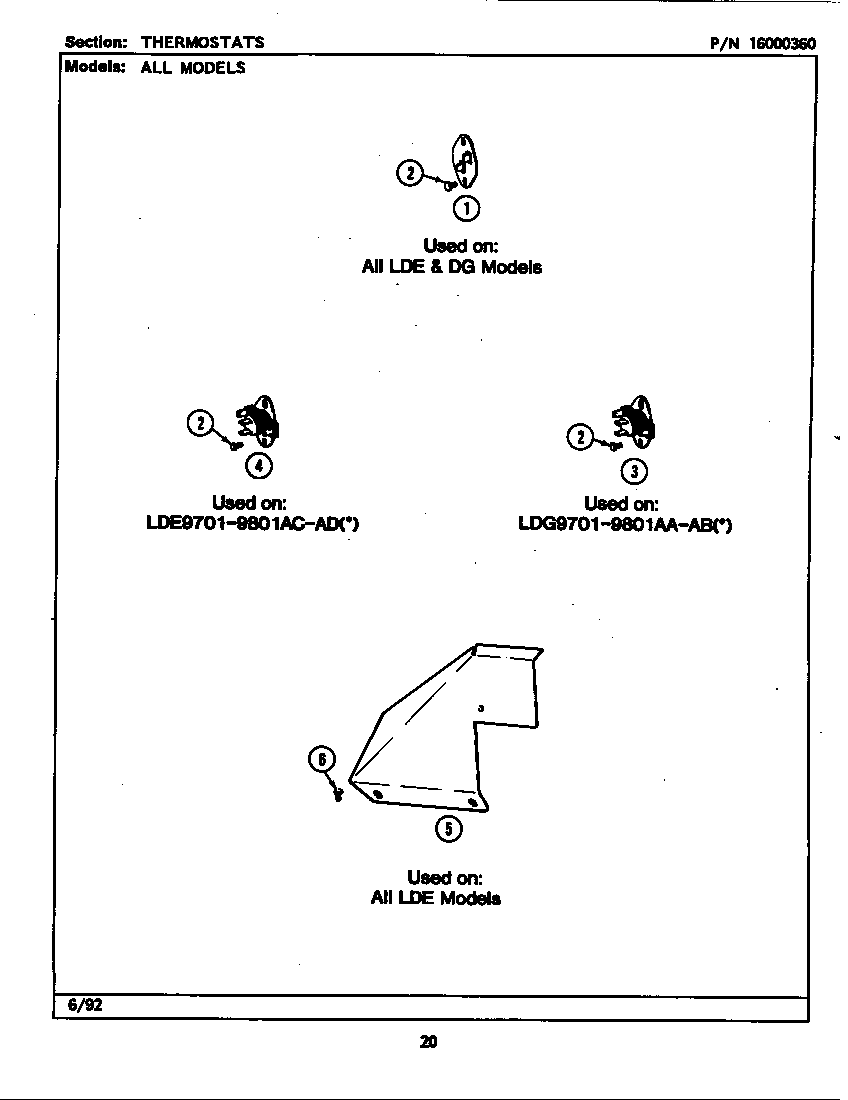 Maytag LDE9701ADW thermostats diagram