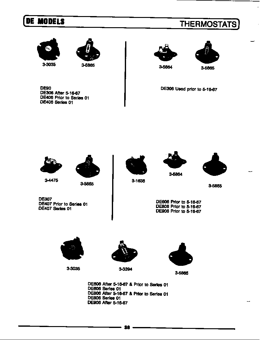 Maytag DE90 thermostats diagram