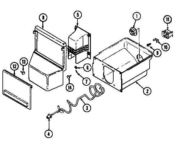 Maytag KG66U50 ice bin diagram