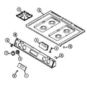 Magic Chef 7458XUW top assembly diagram