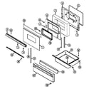 Magic Chef 7458XUW door/drawer diagram