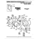 Maytag GDG110 front panel & door assembly diagram
