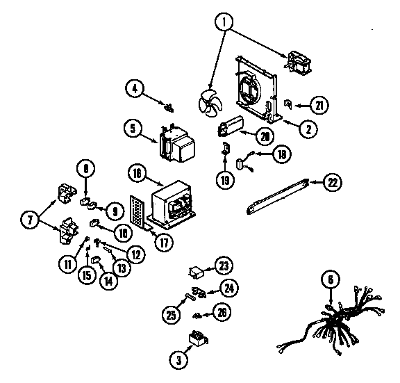Maytag CME901 internal controls diagram