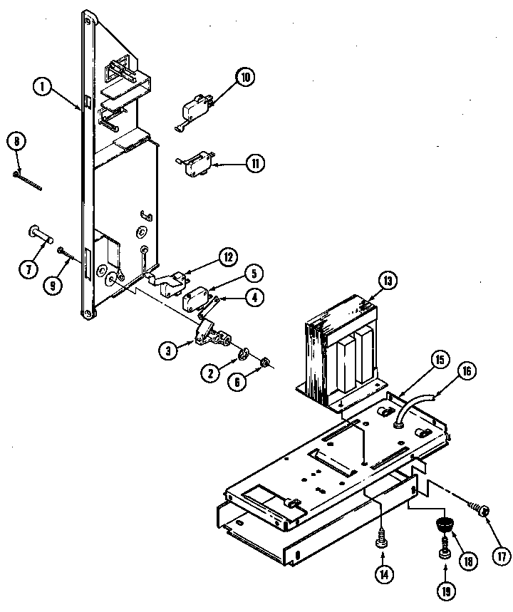 Maytag CME8000AAB internal controls diagram