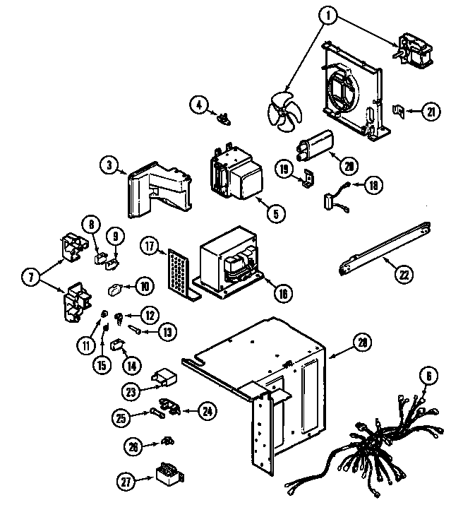 Maytag CME9010BAE internal controls diagram