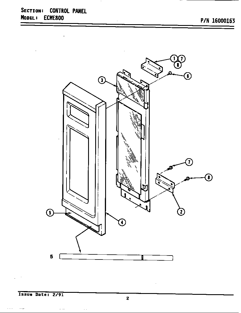 Maytag CME800 control panel (ecme800) (ecme800) diagram