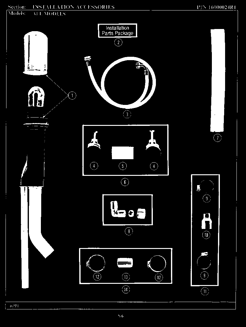 Maytag EWU1005 installation accessories (wu304) (wu304) diagram