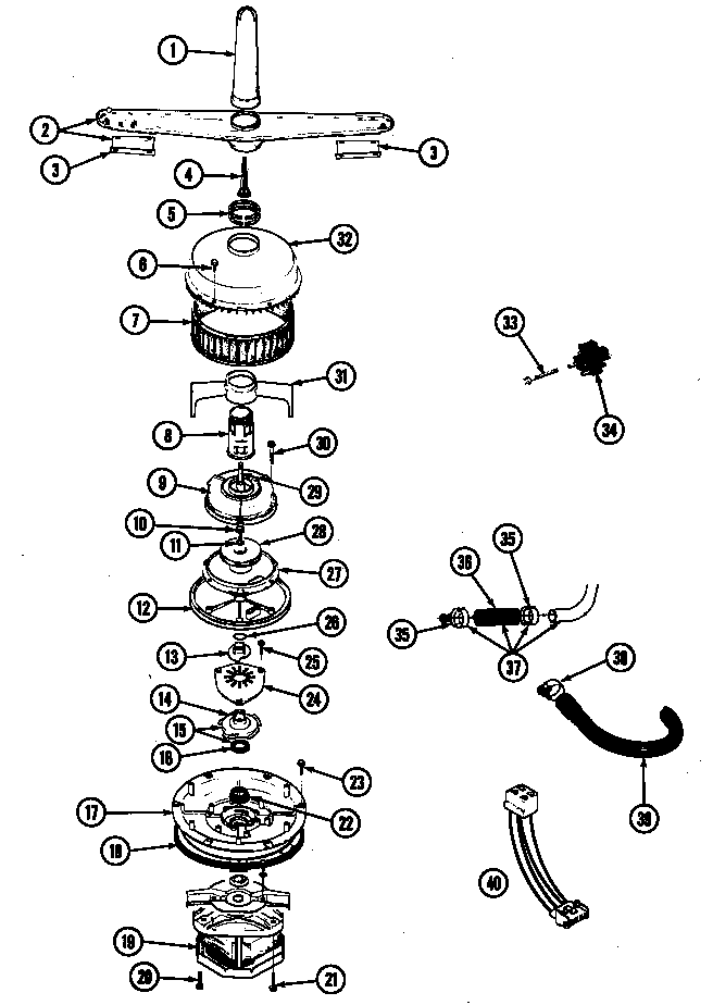 Maytag EWU1005 pump & motor assembly (wu1005) (wu1005) diagram