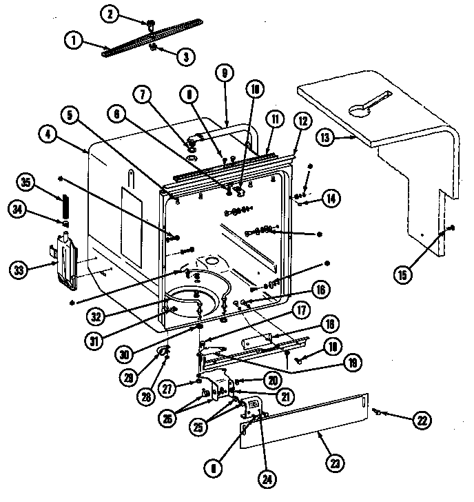 Maytag EWU1005 tub assembly (wu1005) (wu1005) diagram