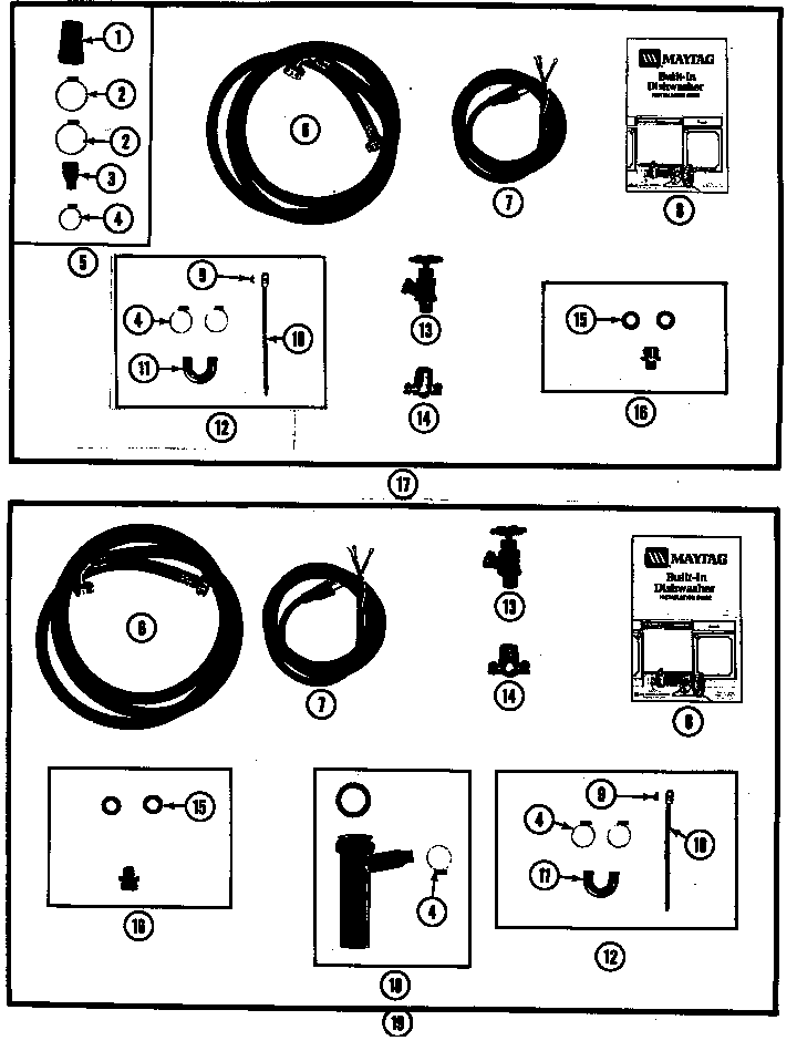 Maytag EWU1005 installation accessories (wu1005) (wu1005) diagram