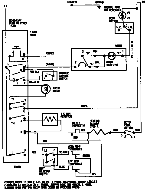 Maytag HDE2000GA wiring information diagram