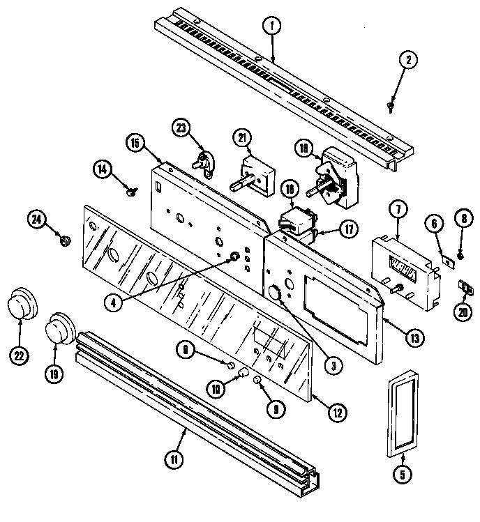 Jenn-Air W2750B-C control panel diagram