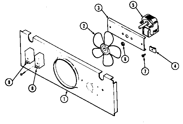 Jenn-Air W2750B-C blower motor (cooling) diagram