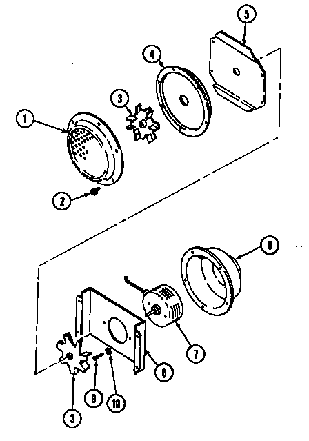Jenn-Air W2750B-C blower motor (convection) diagram