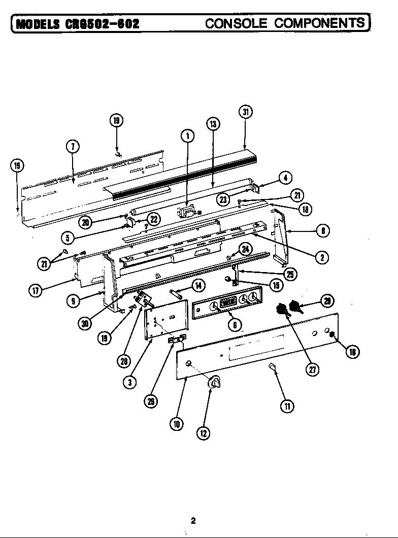 Maytag LCRG502 backguard diagram