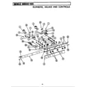 Maytag CRG602 burners, valves & controls diagram