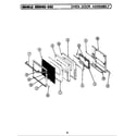 Maytag CRG602 oven door assembly diagram