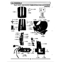 Maytag DG808 inlet duct, gas valve, cone & extension diagram