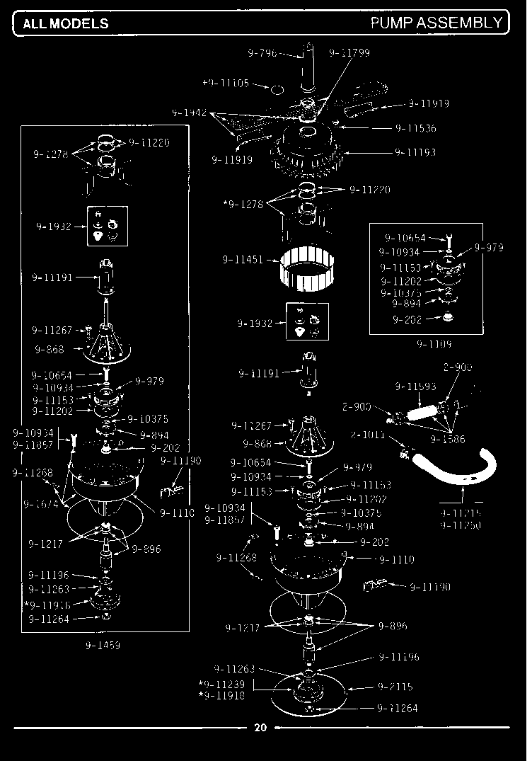 Maytag WU300 pump assembly diagram
