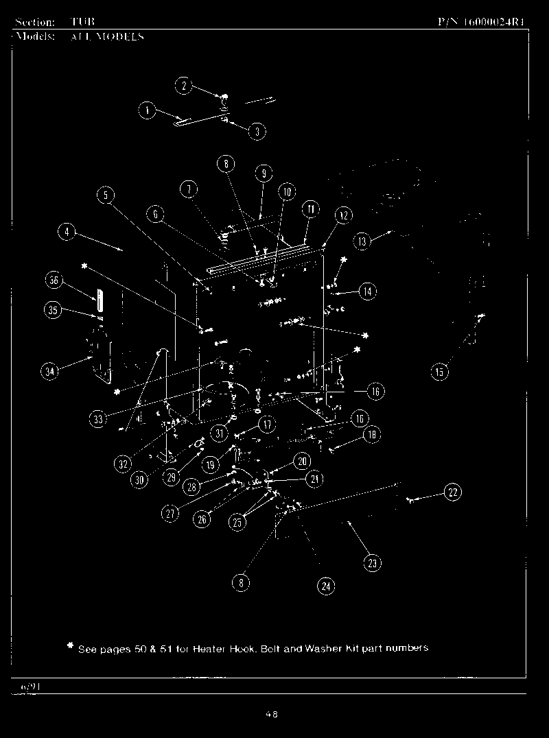 Maytag WU284 tub diagram