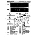 Maytag LA209S control panel, timer & switches diagram