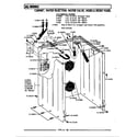 Maytag LA209S cbnt,water inj & valve,hoses & frt panel diagram