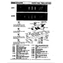 Maytag LA210S control panel, timer & switches diagram