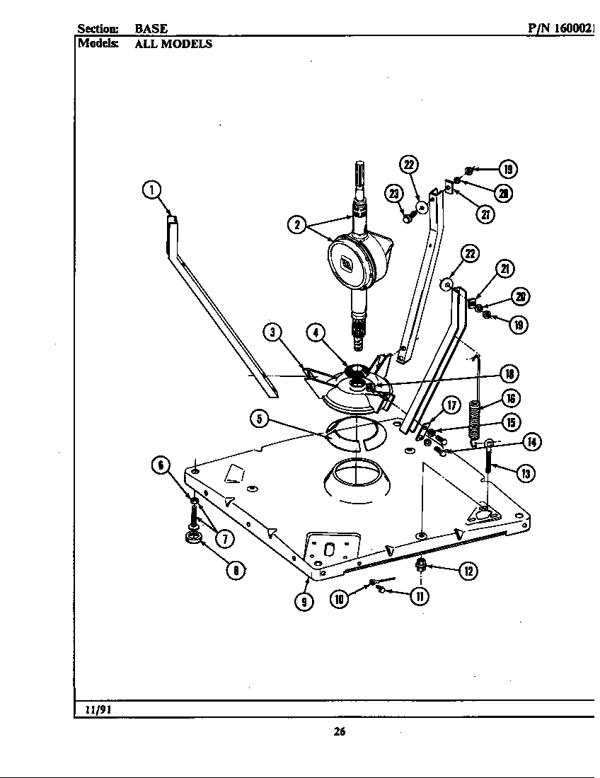 Maytag LA183 base diagram