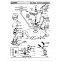 Maytag LA610 base, pump, motor & components diagram