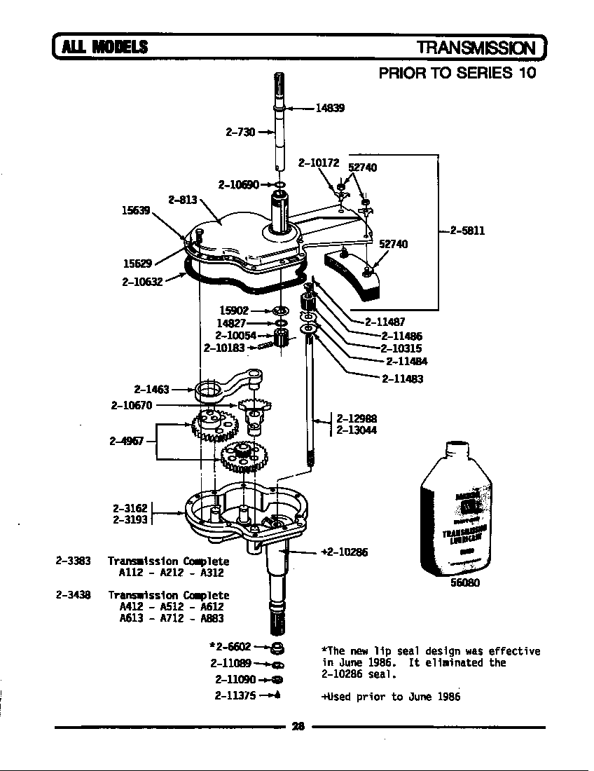 Maytag LA312S transmission diagram