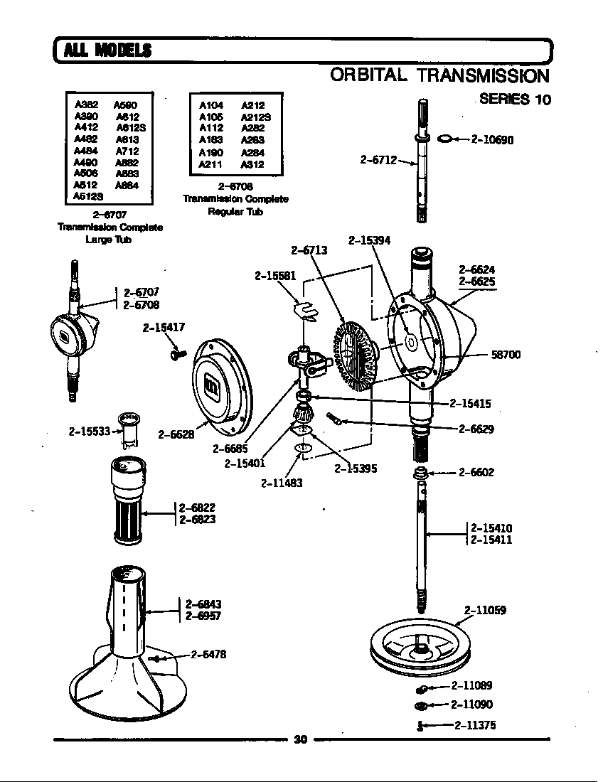 Maytag LA312S orbital transmission diagram