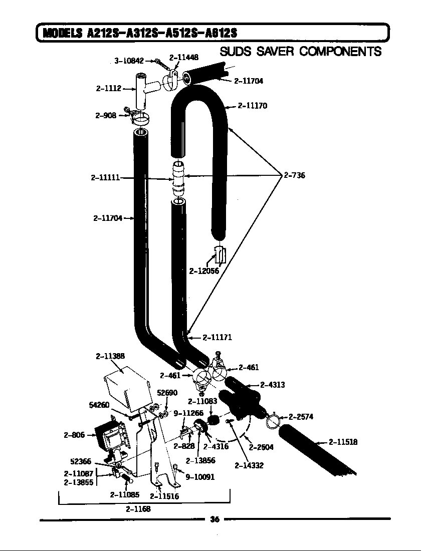 Maytag LA312S suds saver (a312s) (la312s) diagram