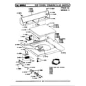 Maytag A613 top cover, console & lid switch diagram
