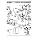 Maytag A883 base, pump, motor & components diagram