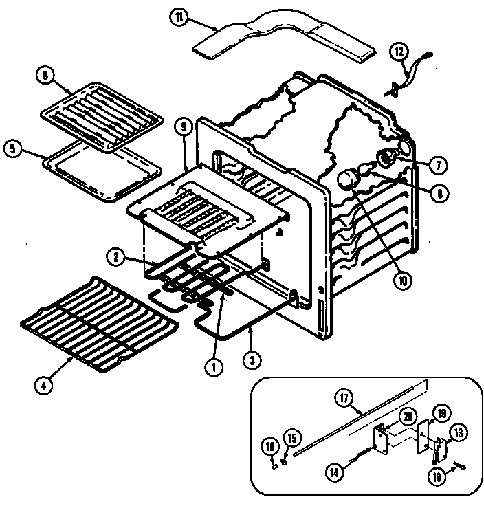 Jenn-Air WME3020B oven diagram