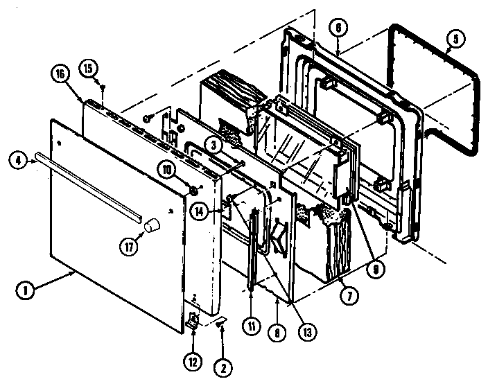 Jenn-Air WME3020B door diagram