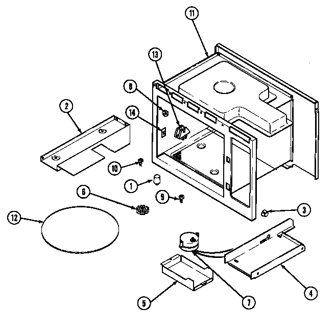 Jenn-Air WME3020B turntable (rcm47jw-14t/rcm47j-14t) diagram