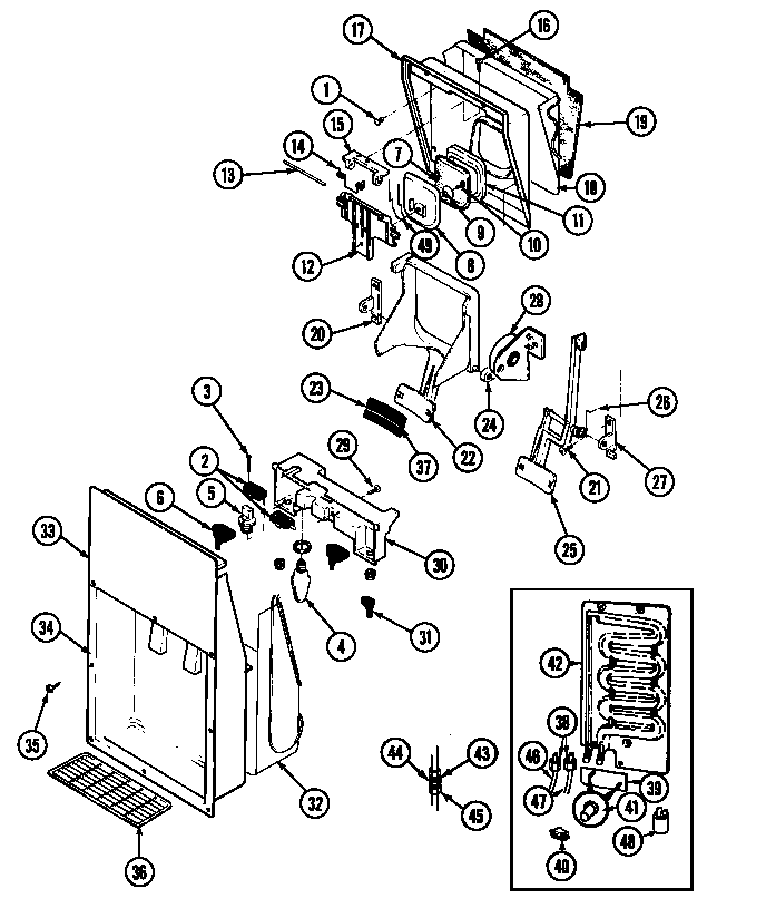 Magic Chef RC203PDV-DS09A ice & water dispenser (rc203pda/ds06a) (rc203pda/ds10a) (rc203pdv/ds05a) (rc203pdv/ds09a) diagram