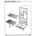 Magic Chef RB151PW/DG01C shelves & accessories diagram