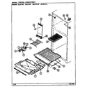 Magic Chef RB151PLA/DG04A freezer compartment diagram