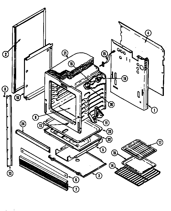 Jenn-Air WMG3020B body diagram