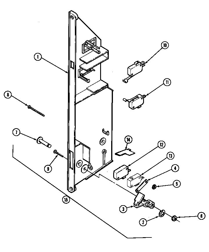 Jenn-Air WMG3020B interlock switch (rcm48j/jw-14t) diagram