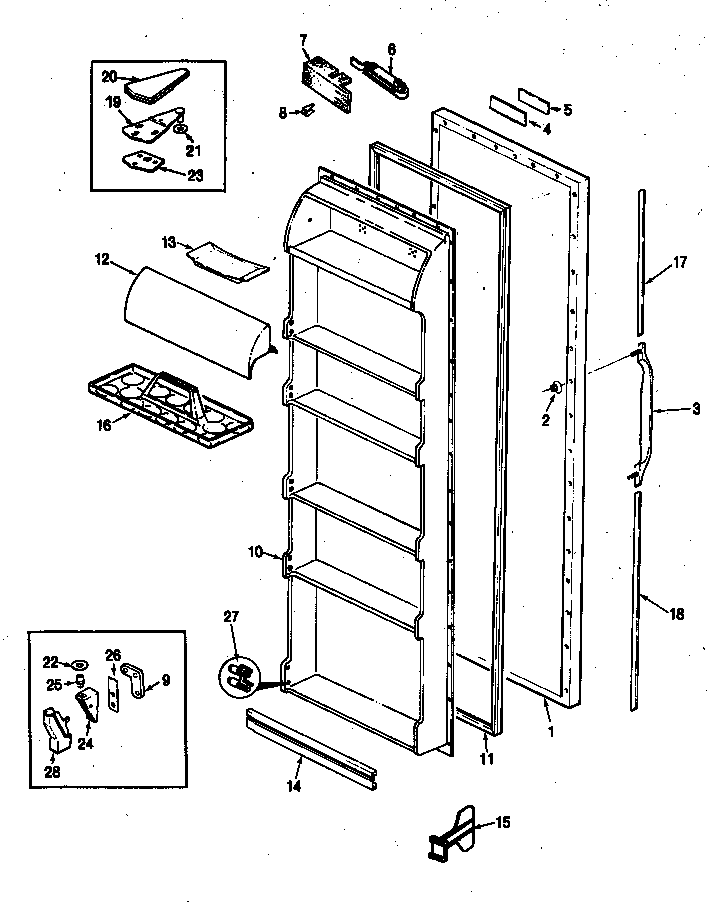 Magic Chef RC20LN-3AW-BS09C fresh food door diagram