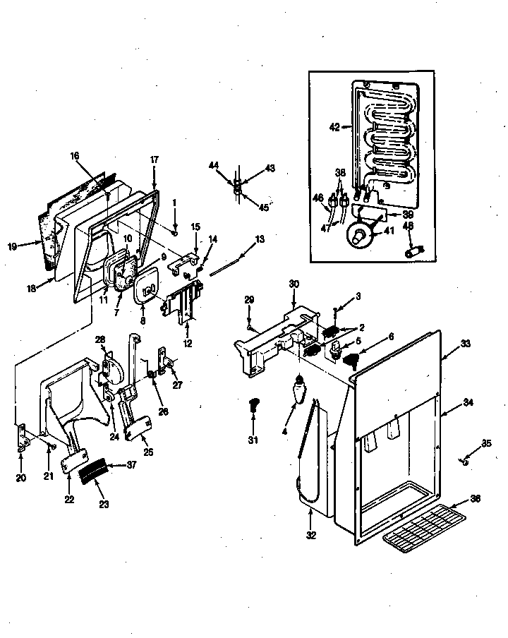 Magic Chef RC20LN-3AW-BS09C ice & water dispenser diagram