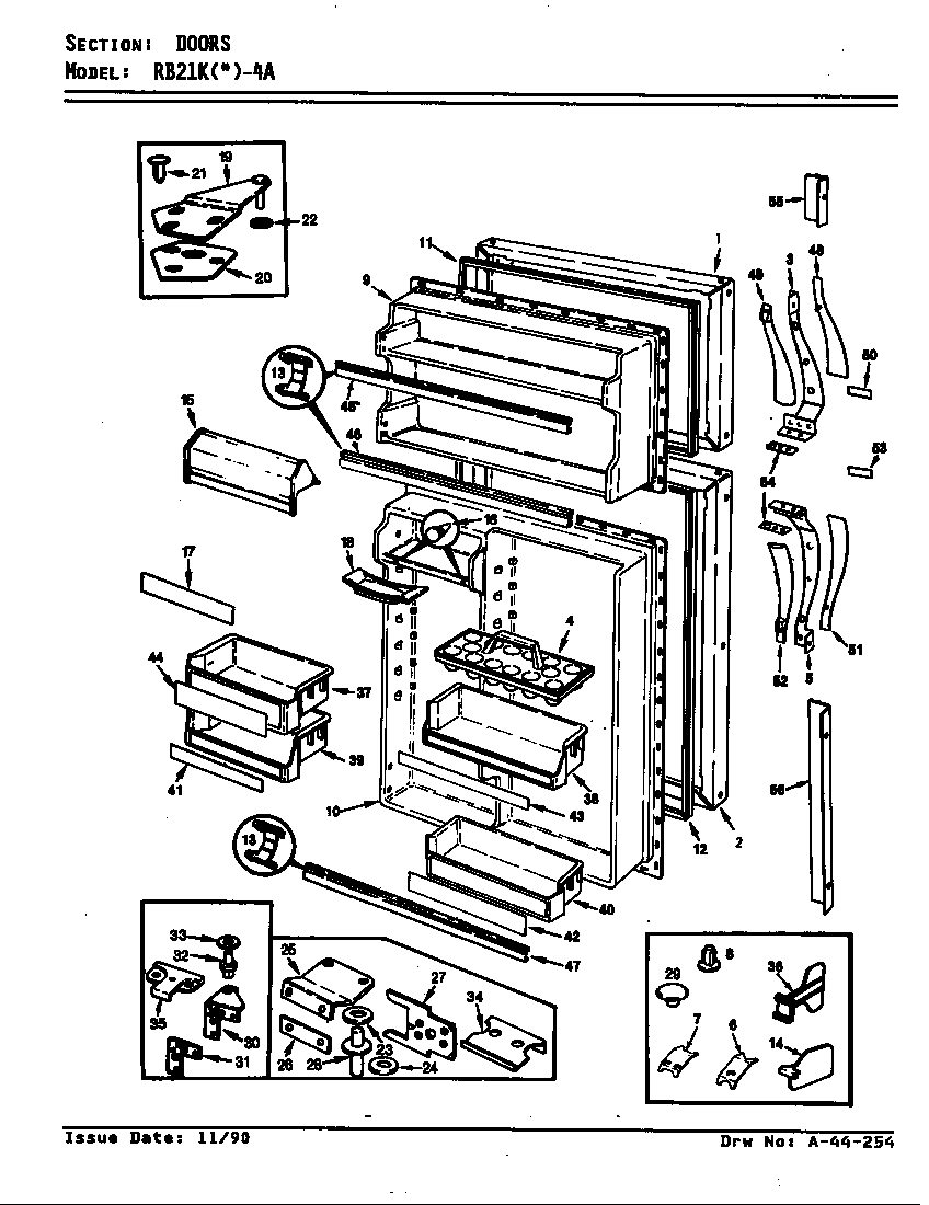 Magic Chef RB21KN-4A/AG72D doors diagram