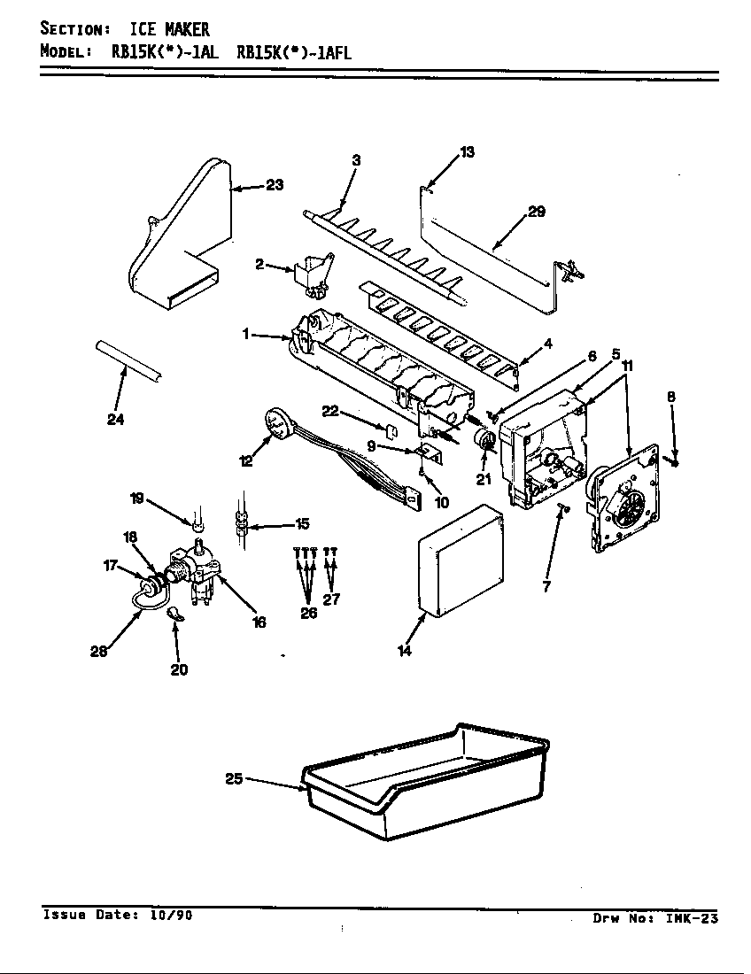 Magic Chef RB15KA-1AFL/AG04B ice maker (rb15ka-1afl/ag04b) (rb15kn-1afl/ag04b) diagram