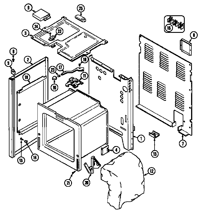 Admiral CREA600ACE body diagram
