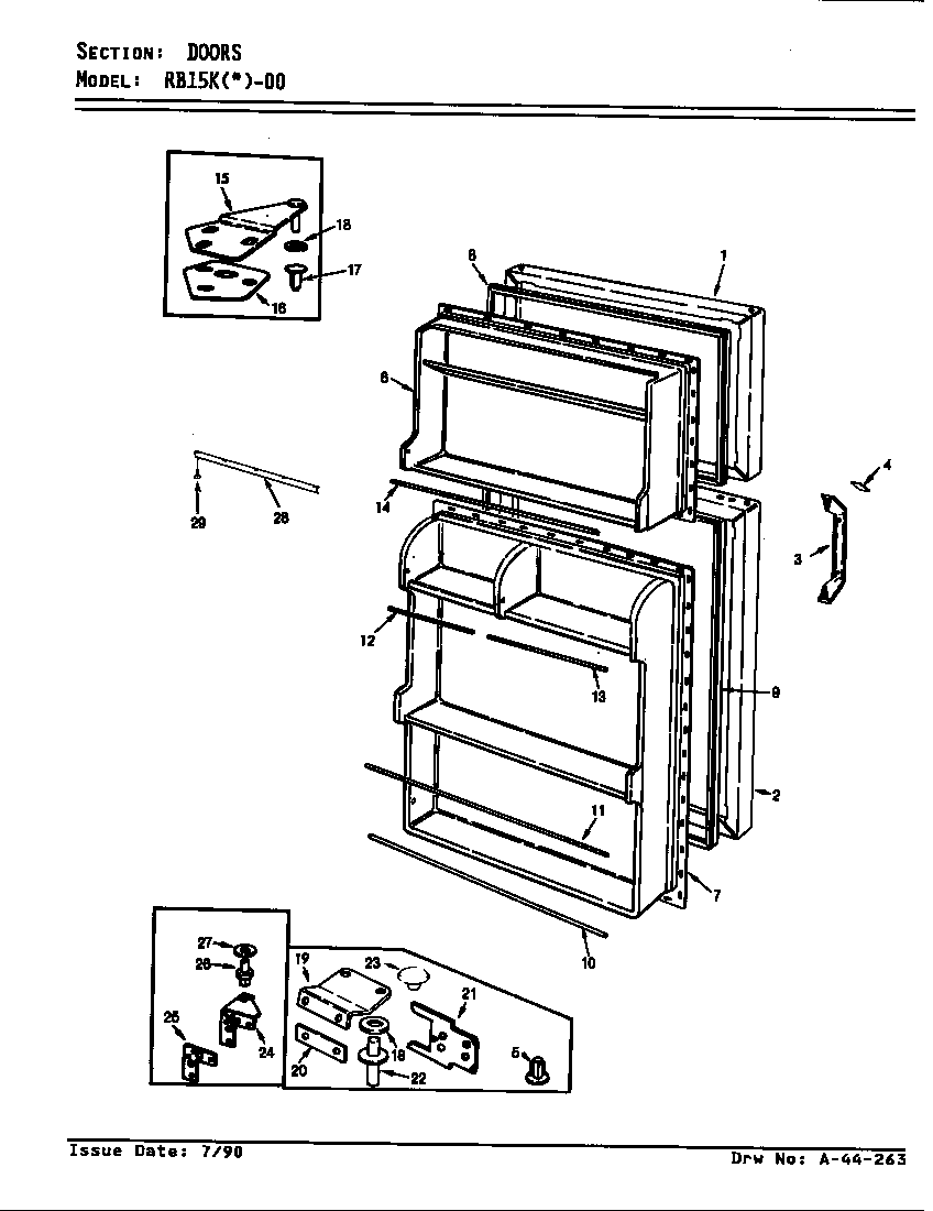 Magic Chef RB15KA-00/AG09A doors diagram